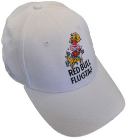 RIGHT FRONT VIEW OF CAP WITH EMBROIDERED LOGO